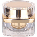 250g Square Glass Luxury Cream Pump Jar Care